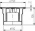 podlahová vpusť Chuděj DNS110N 323N spodní s mřížkou 150 x 150 mm nerez