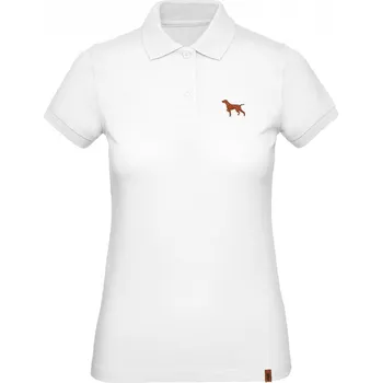 Dámská košile Dámská polokošile s výšivkou ohaře - XL / Bílá