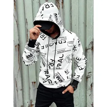 Pánská mikina Pánská mikina s kapucí PRINT II bílá