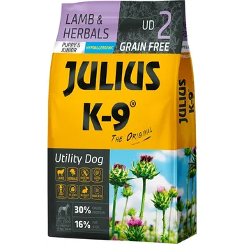 Krmivo pro psa 10kg JULIUS K-9 Puppy & Junior jehněčí a bylinky suché krmivo pro psy
