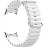 Vroubkovaný řemínek s přezkou pro Google Pixel Watch Barva náramku: Bílá