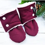 Kulišárny Capáčky barefoot s beránkem BORDO White VELIKOST: 5 délka stélky: 15cm