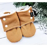 Kulišárny Capáčky barefoot s beránkem wafle MUSTARD White VELIKOST: 2 délka stélky: 12cm