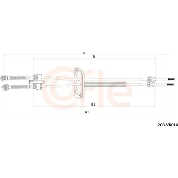 Tažné lanko, ruční převodovka, , COFLE, 2CB.VK014