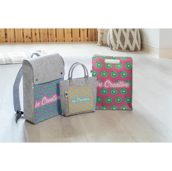 Reklamní CreaFelt Shop D nákupní taška RPET na zakázku, bílá