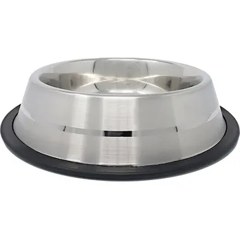 Miska pro psa PROFIZOO Miska nerezová protiskluzová 1550 ml (šedý proužek)