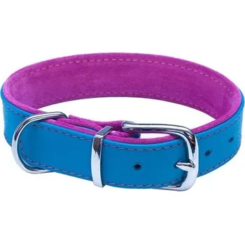 Obojek pro psa PROFIZOO Kožený obojek JACKY (32mm x 46cm; O 32mm x 32-41cm) tyrkysová