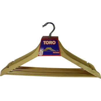 Ramínko Dřevěné ramínko na šaty TORO 6ks