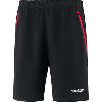 Pánské kraťasy Saller VIBE Tréninkové-volnočasové šortky BARVA: 170 červená-černá, Velikost: L Lehký a pohodlný střih pro sport i volný čas