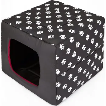 Pelíšek pro psa Pelíšek pro psy 2 v 1, obdélníkový pelíšek pro psy se stříškou 50x50 cm