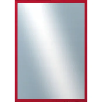 Zrcadlo DANTIK - Zrcadlo v rámu 50x70 | PERLA červená lesklá vysoká