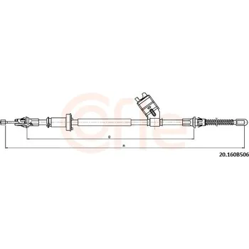 Lanko parkovací brzdy Tažné lanko, parkovací brzda, , COFLE, 92.20.160B506