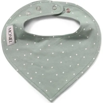 Jídelní židlička Moniel Dětský slintáček nastavitelná velikost Dots mintová 0-24 měsíců