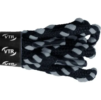 Tkaničky do bot RUNNING LACES uzlíkové tkaničky černošedé, délka 100 cm