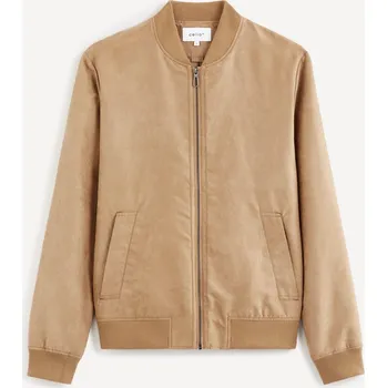 Pánský bomber Celio Bomber Budain z imitace semiše - Pánské Celio krémová 1850746