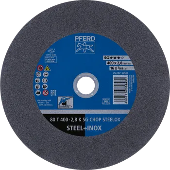 Řezný kotouč Pferd 66324091 | Řezný kotouč 400 x 2,8 x 25,4 mm , SG CHOP STEELOX, rovný