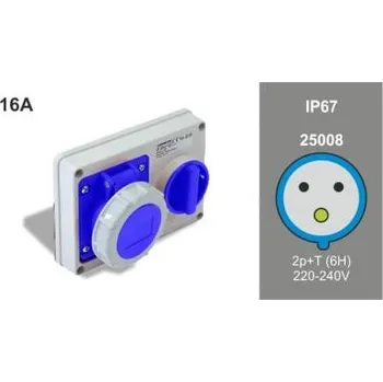 Elektrická zásuvka Famatel 25008 Zás. blok. IP67 230V 16A 3P 6h