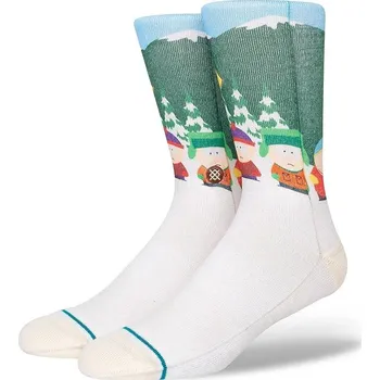 stance Ponožky (south park) bus stop crew socks vintage white