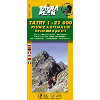 Cizojazyčná kniha Tatry 1:27 000 Vysoké a Belianske