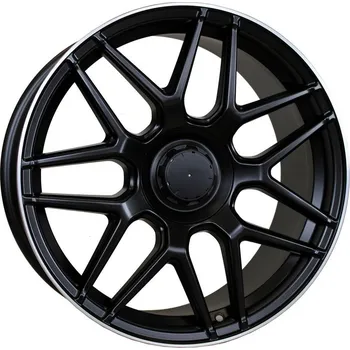 Alu kolo Alu kola Racing Line FE195, 19x8 5x112 ET43, černá matná + leštěný límec vhodné pro Mercedes E W213 (2017-2023)