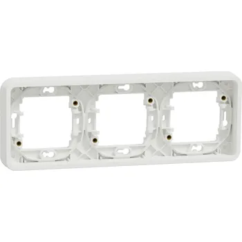 vypínač Schneider Electric MUR39109 Mureva Styl - Rámeček IP55 pro zapuštěnou montáž 3 násobný horizontální, Bílý