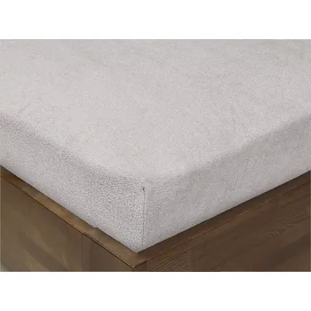 Prostěradlo Froté prostěradlo s napínací gumou - světle šedé 200x200