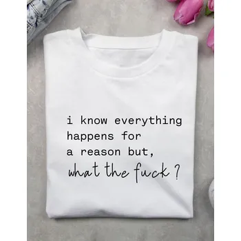 Dámské tričko - What the fuck? Barva: Černá, Velikost: XL