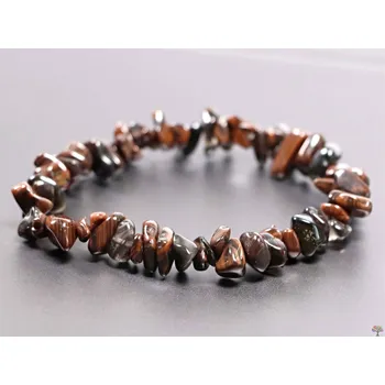 Náramek Magieprirody.cz Náramek sekaný - Obsidián moka - tromlovaný - #734 z přírodních kamenů