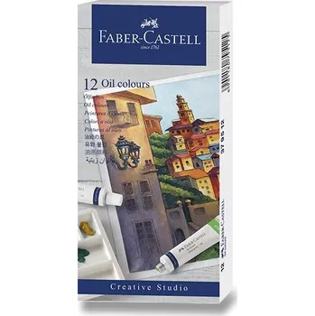 Výtvárné potřeby Olejové barvy Faber-Castell - 12 barev, tuba 9 ml