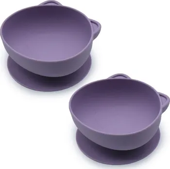 Svačinový box Silikonová mistička s přísavkou 300 ml, 2ks - Kočka