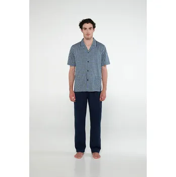 Pánské pyžamo Vamp - Pyžamo s dlouhými kalhotami 20694 - Vamp blue royal M