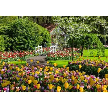 Puzzle RAVENSBURGER Kouzelné zahrady Zahrada Evropy Keukenhof Nizozemsko 1000 dílků
