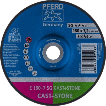 Brusný kotouč Pferd 62917625 | Brusný kotouč pro slévárny 180 x 7,2 x 22,23 mm, SG CAST + STONE