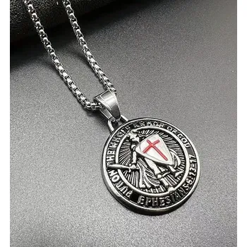 Řetízek Náhrdelník a přívěšek Templářský rytíř