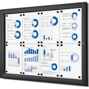 Vnitřní uzamykatelná vitrína základní 8xA4, černá