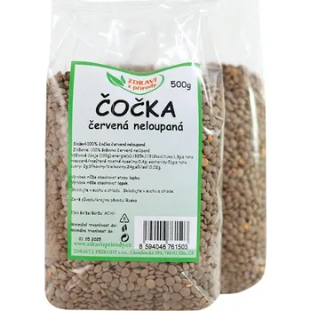 Luštěnina IPJ NATUR s.r.o. Čočka červená neloupaná 500g ZP 166