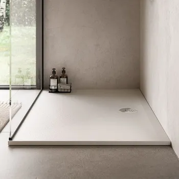 Sprchová vanička Ronal Bathrooms (Sanswiss) Obdélníková sprchová vanička Ronal Air z litého mramoru (Mineralite) 1000 x 900 x 20mm, konopí