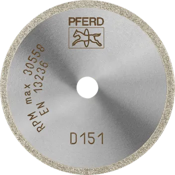 Řezný kotouč Pferd 68405015 | Diamantový řezný kotouč pro tvrdé materiály, např. sklo, keramika nebo tvrdokov D1A1R 50-1,4-6 D 151 GAD