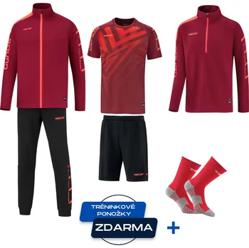 Saller SQUAD50 Tréninkový set BARVA: 176 tmavě červená-černá-neon oranžová, Velikost: L Kompletní výbava pro váš tým