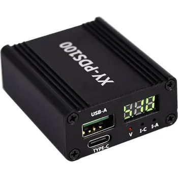 Elektronická stavebnice LaskaKit_cz Modul rychlonabíjení XY-PDS100, 100W, 2x USB s displejem