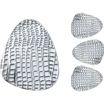 Sada podtácků pod hrnek 10 x 13 cm stříbrná