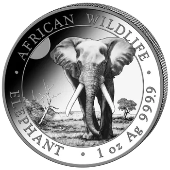 Stříbrná mince 100 Shillings Elephant (Slon africký) 1 Oz 2025 (African Wildlife Series)