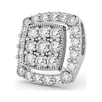 Přívěsek Přívěsek KOSTKA z bílého zlata se zirkony 6670256.0670