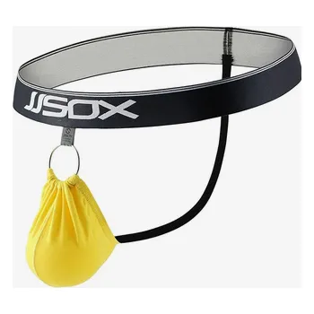 Pánské tanga JJSOX Pánská tanga žlutá-černá + Doprava zdarma