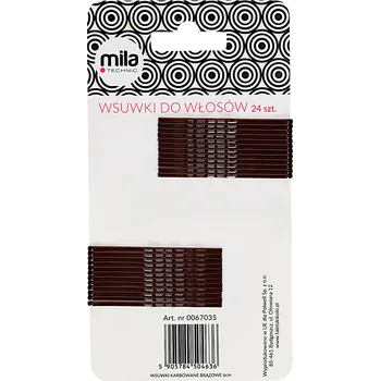 Mila sponka vlnitá 6 cm hnědá