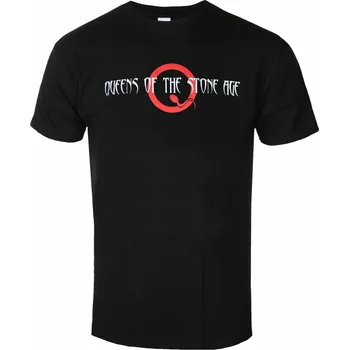 Tričko metal pánské Queens of the Stone Age - Text Logo & Q - ROCK OFF - QOTSATS09MB - XXL
