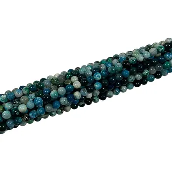 Korálek Achát tyrkysovo-bílo-černý 8mm šňůra