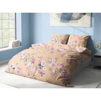 Povlečení Aaryans bavlněné povlečení Růže béžové 140x200/70x90 cm