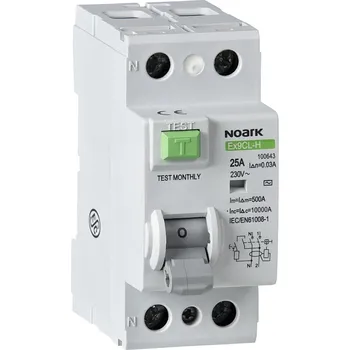 Proudový chránič Noark 100718 Proudový chránič Ex9CL-100 2P 80A 300mA S