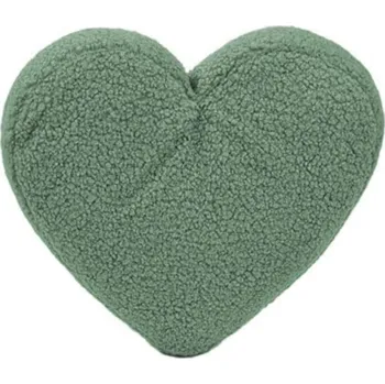 Dekorativní polštářek MEALINI Plyšový Polštářek Srdce Zelené